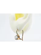 Oro rosa antiguo original de 14k Circón Pendientes Joyería vintage vec056r